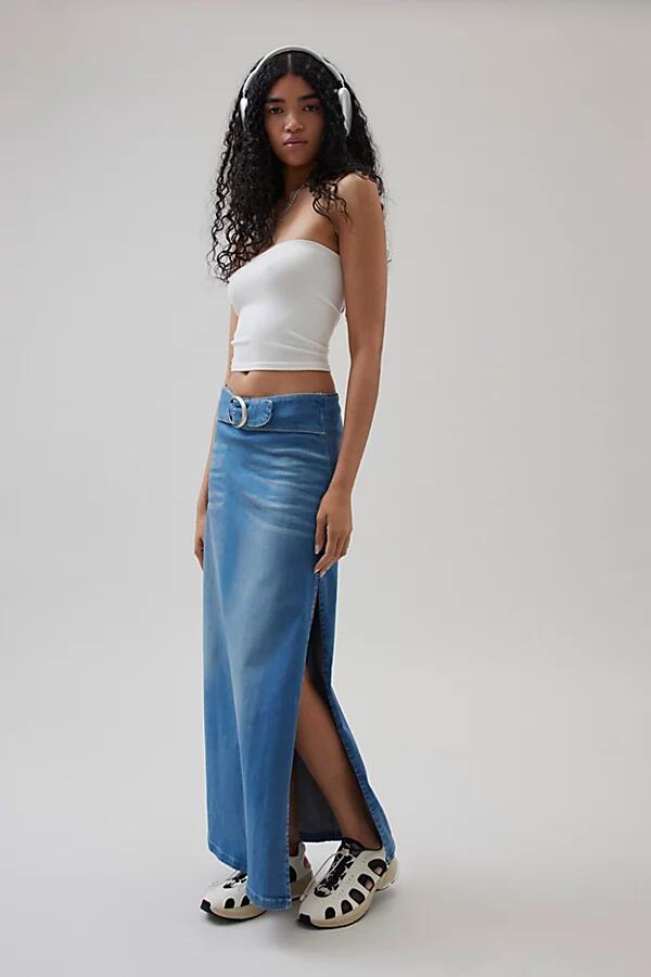 BDG Missy Low-Rise Denim Maxi Skirt in Blue Cover