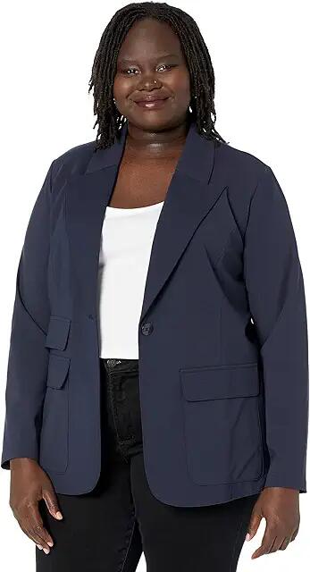 CAPSULE 121 Plus Size The Hailey Jacket (Navy) Women's Clothing Cover