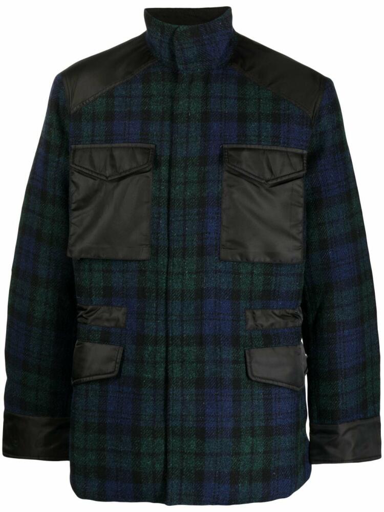 Maharishi tartan elasticated-waist jacket - Black Cover