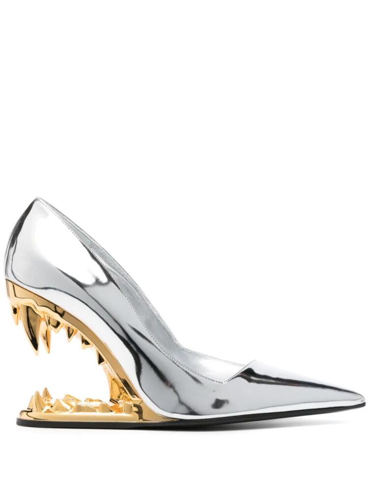 GCDS Morso Mirror 111mm sculpted-heel pumps - Silver Cover