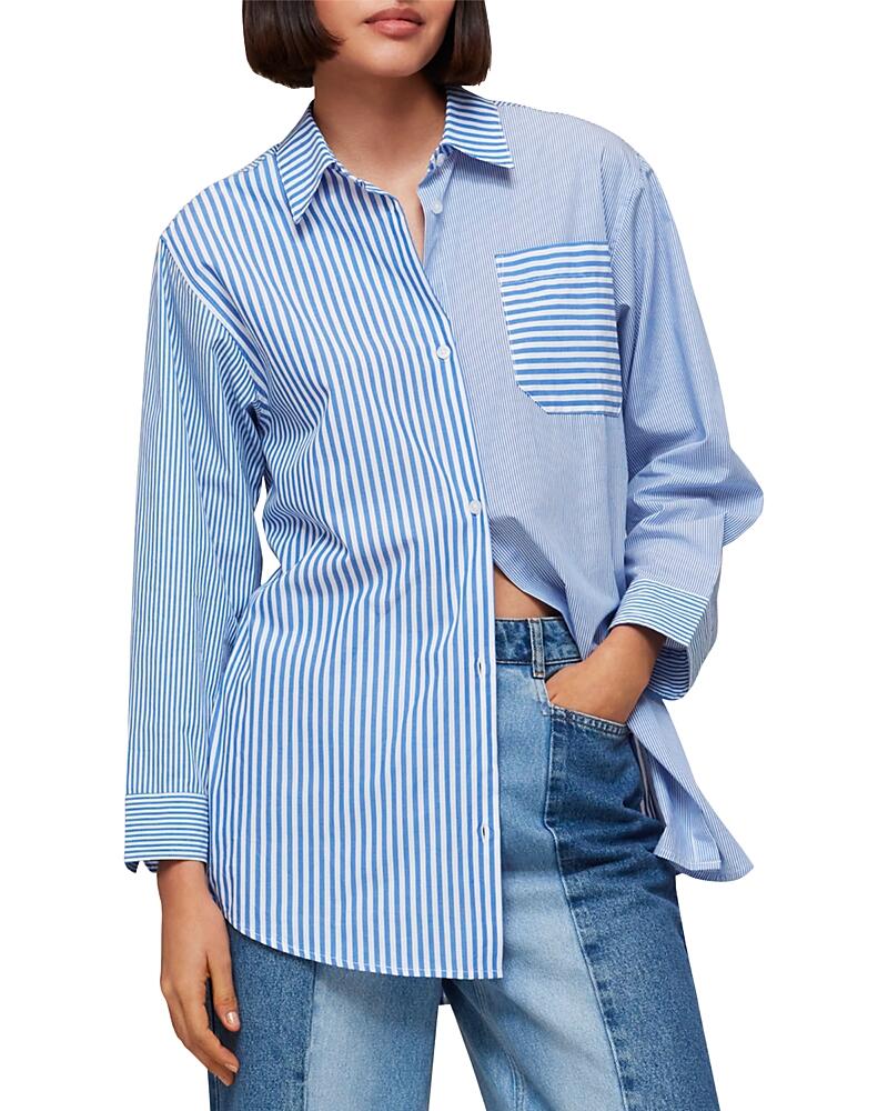 Whistles Millie Striped Oversized Shirt Cover