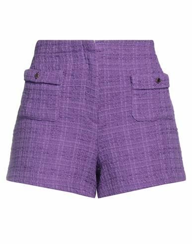 Maje Woman Shorts & Bermuda Shorts Purple Cotton Cover