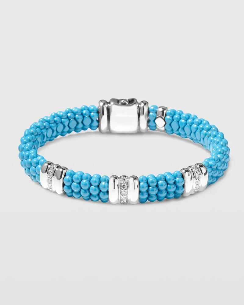 LAGOS Blue Caviar 3-Diamond Station Bracelet Cover