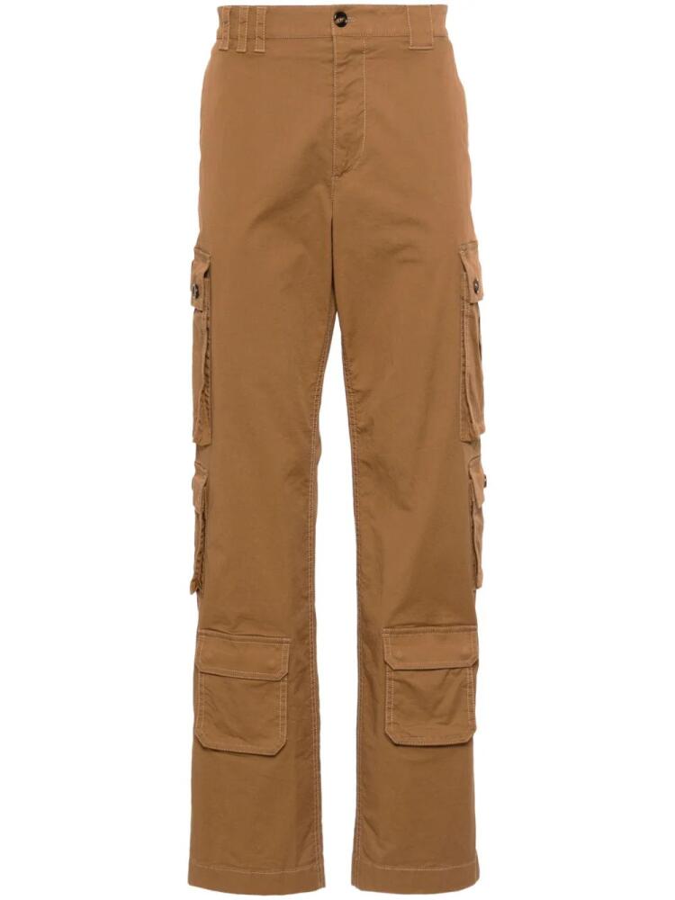 Dolce & Gabbana logo-patch cargo pants - Brown Cover