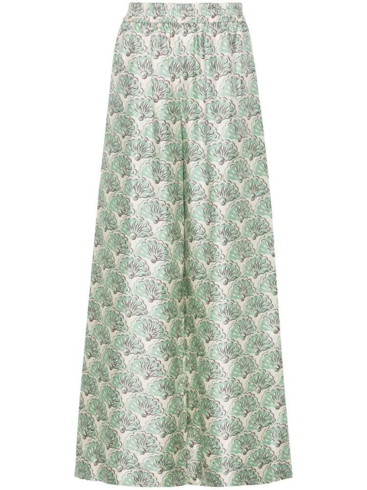 La DoubleJ high-waist palazzo pants - Green Cover