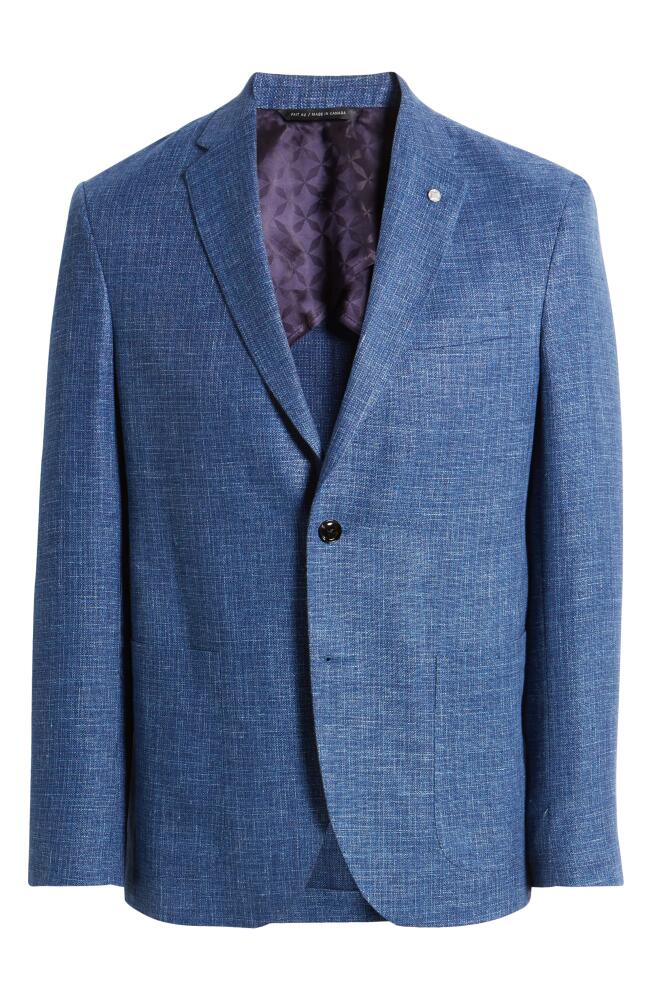 Ted Baker London Tampa Slim Fit Wool & Linen Sport Coat in Mid Blue Cover