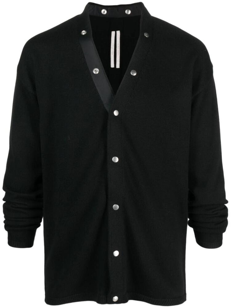 Rick Owens decorative buttons virgin-wool cardigan - Black Cover