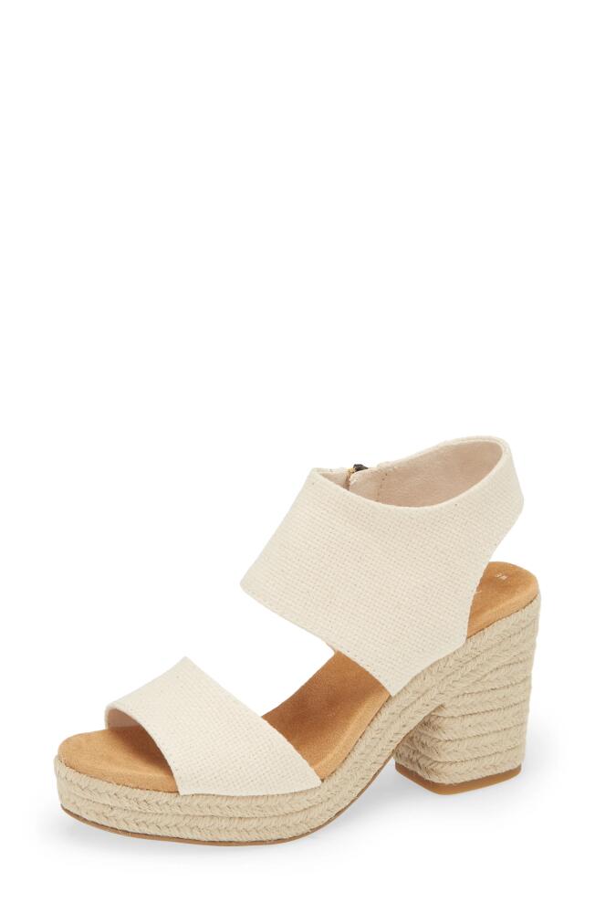 TOMS Majorca Platform Sandal in Natural Basket Cover