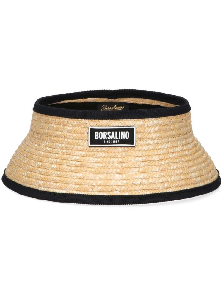 Borsalino Virgilio straw visor - Neutrals Cover