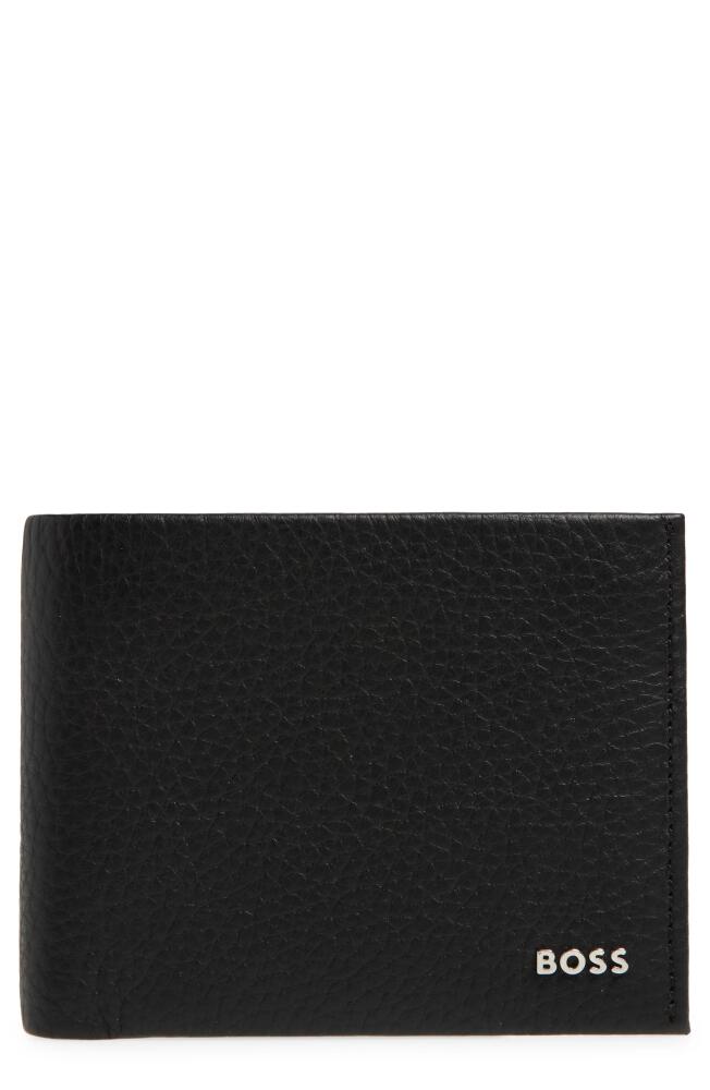 HUGO New Crosstown Leather Bifold Wallet in Black Cover