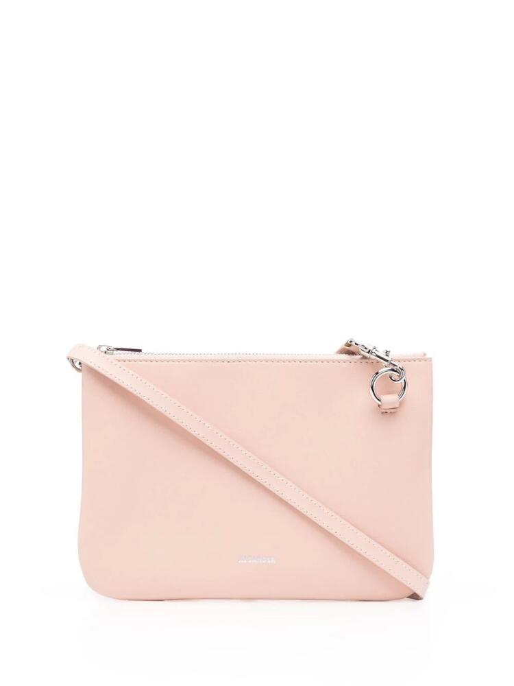 Jil Sander mini leather crossbody bag - Pink Cover