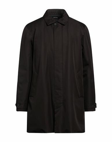 Z Zegna Man Coat Black Polyester Cover