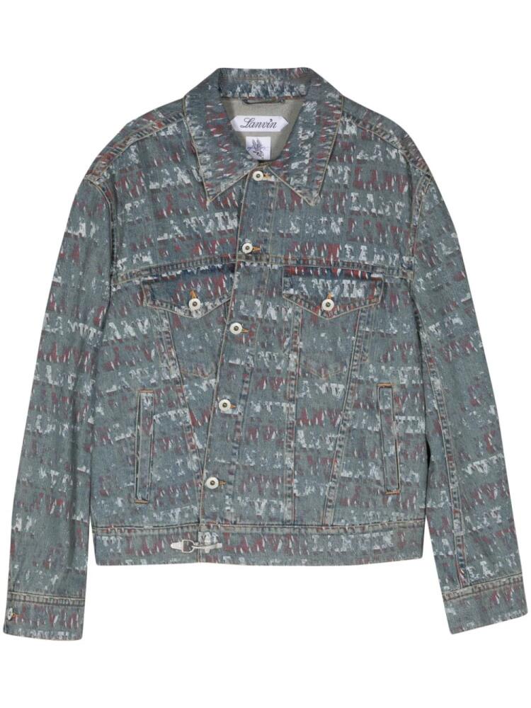 Lanvin x Future stamp-effect denim jacket - Blue Cover