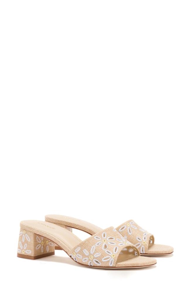 Larroudé Brigitte Slide Sandal in Beige Cover