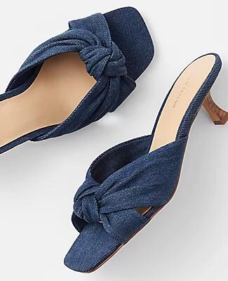 Ann Taylor Knotted Denim Sandals Cover