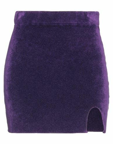 Vicolo Woman Mini skirt Purple Viscose, Polyamide, Elastane Cover