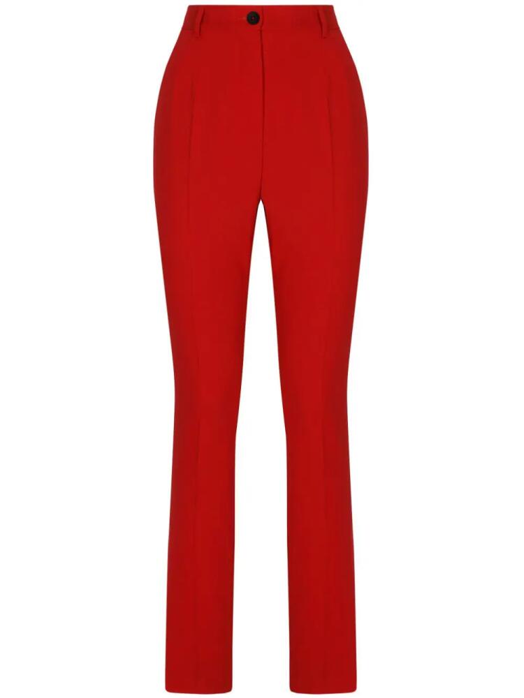 Dolce & Gabbana high-rise straight trousers - Red Cover