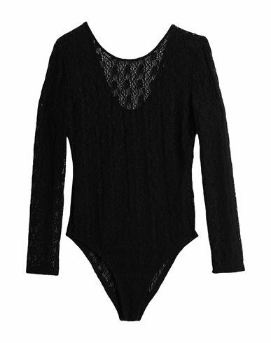 Maje Woman Bodysuit Black Polyamide, Elastane, Polyester Cover