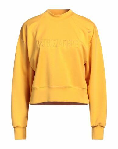 Patrizia Pepe Woman Sweatshirt Yellow Modal, Polyester, Elastane Cover