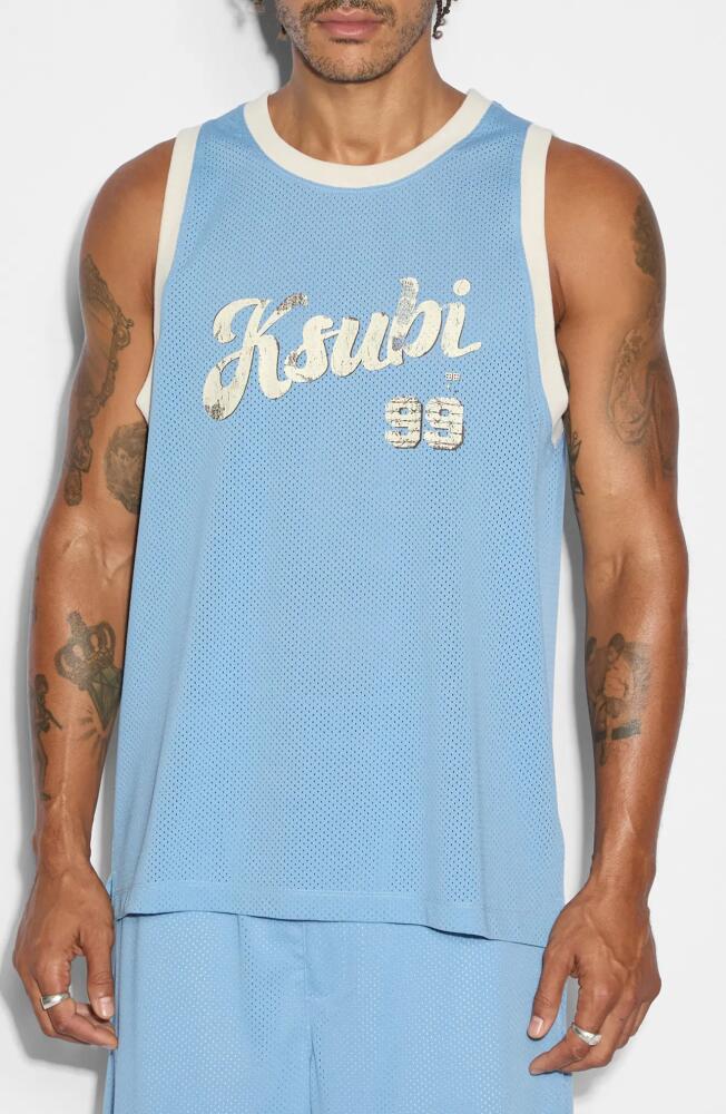 Ksubi Clubhouse Pickup Mesh Tank in Blue Cover