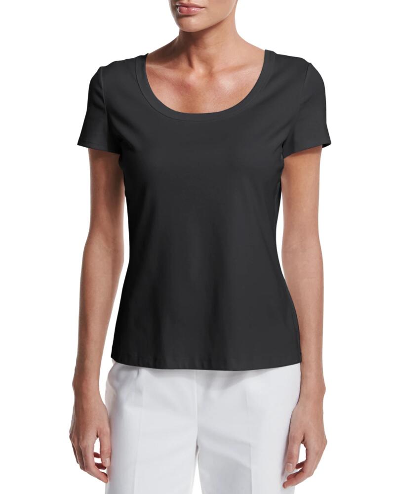 Lafayette 148 New York Cotton-Stretch Basic Tee Cover