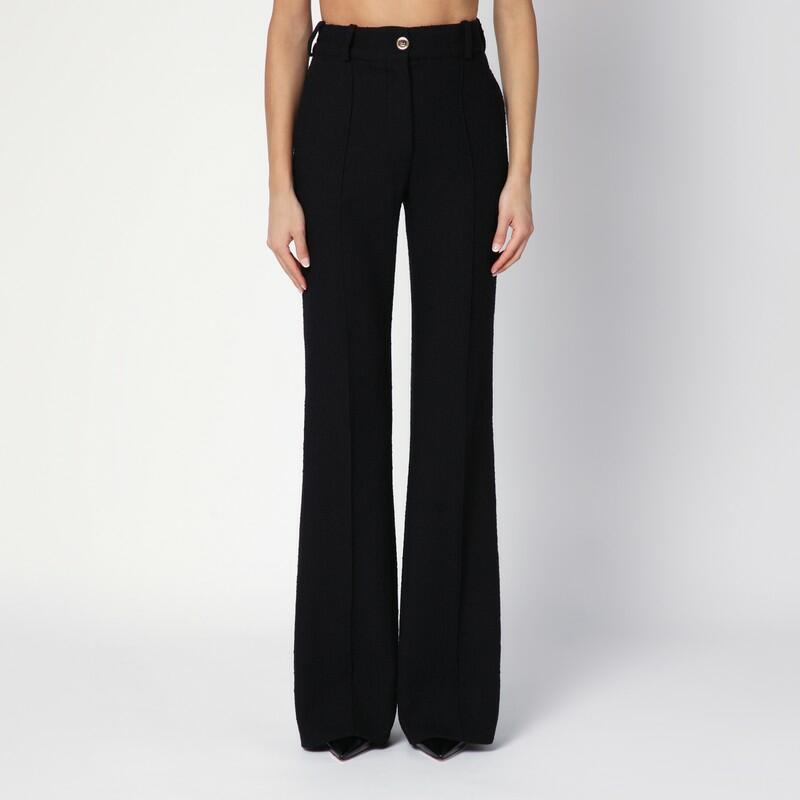 Patou Black wool blend bell-bottom trousers Cover