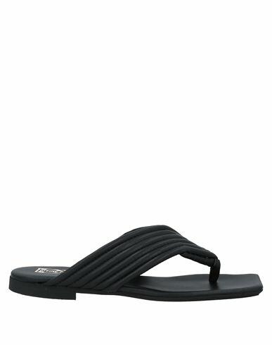 Divine Follie Woman Thong sandal Black Textile fibers Cover