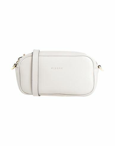 Visone Woman Cross-body bag Light grey Calfskin Cover