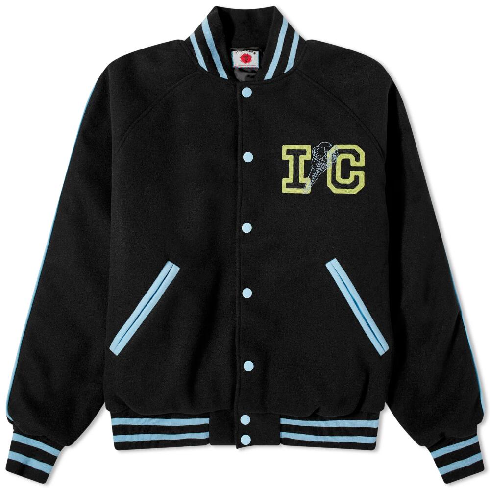 ICECREAM Men's Team EU Skate Cone Varsity Jacket in Black Cover