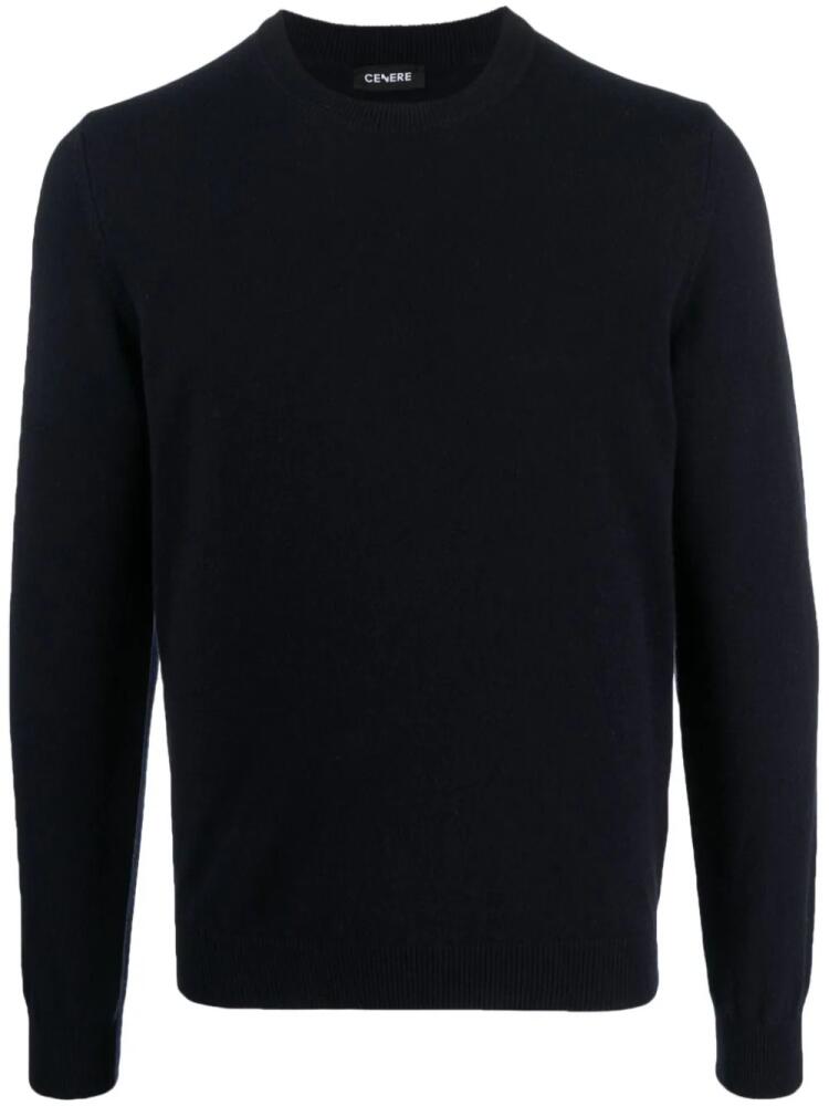 Cenere GB round-neck cashmere jumper - Blue Cover