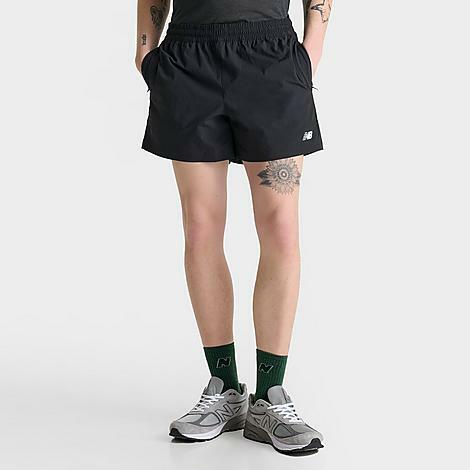 New Balance Men's Athletics 5" Woven Shorts in Black/Black Cover