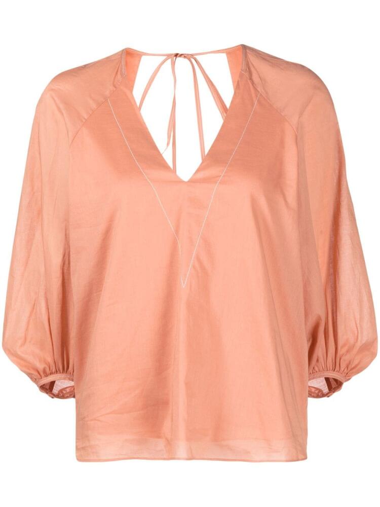 Paul Smith V-neck cotton blouse - Orange Cover