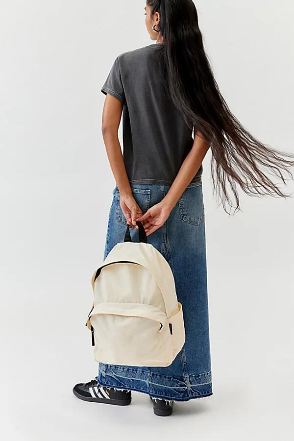 BAGGU Large Nylon Backpack in Ivory Cover