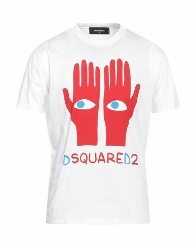 Dsquared2 Man T-shirt White Cotton Cover