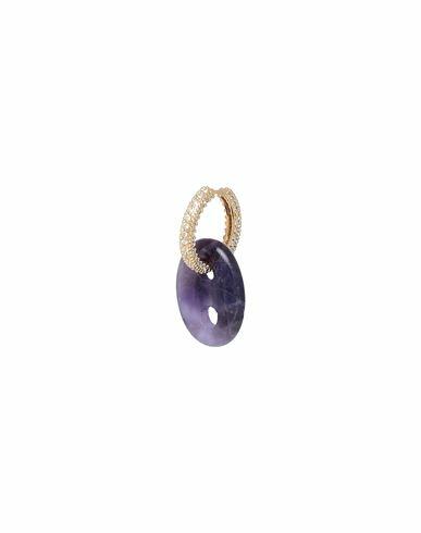 Crystal Haze Single Earring Purple Amethyst, 750/1000 gold plated, Cubic zirconia Cover