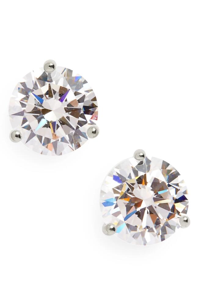 Nordstrom Cubic Zirconia Stud Earrings - 3ct. in Platinum Cover