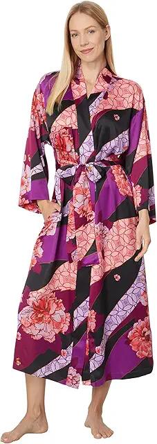 N by Natori Floral Tapestry Robe (Magenta) Women's Robe Cover