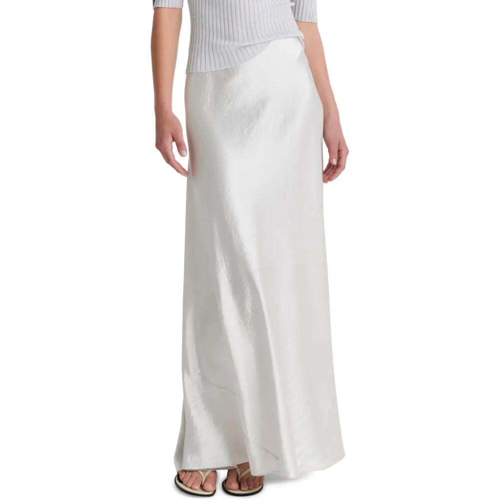 Vince Crinkled Satin Maxi Skirt in Salt Glass Cover