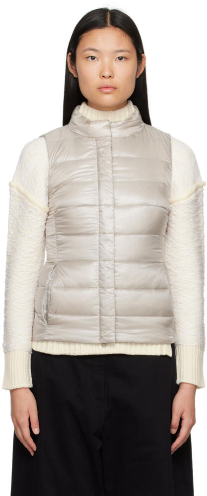 Herno Taupe Giulia Down Vest Cover