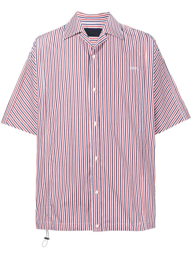 Juun.J striped short-sleeve shirt - White Cover