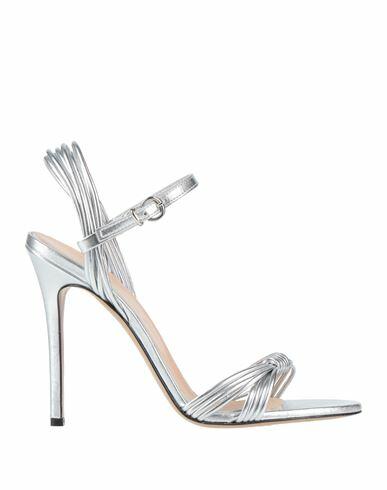 Marc Ellis Woman Sandals Silver Leather, Textile fibers Cover