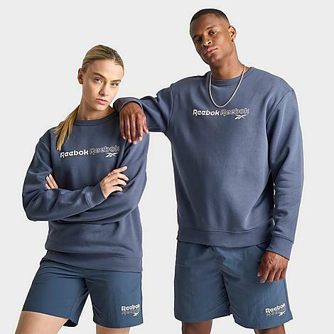 Reebok Men's Identity Brand Proud Crewneck Sweatshirt in Blue/Blue Cover