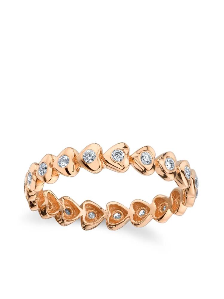 SHAY 18kt rose gold diamond Heart Eternity ring - Pink Cover