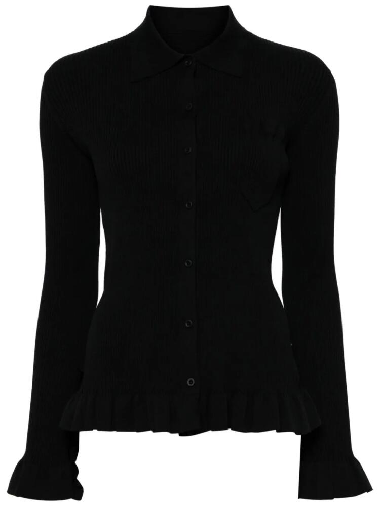 JNBY ruffle-sleeve cardigan - Black Cover