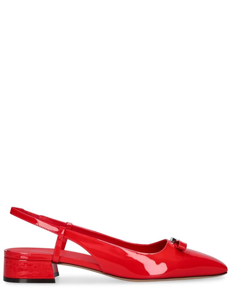 FERRAGAMO Marlina Patent Leather Slingback Pumps Cover