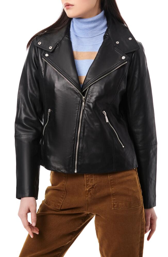 Bernardo Lambskin Leather Moto Jacket in Black Cover