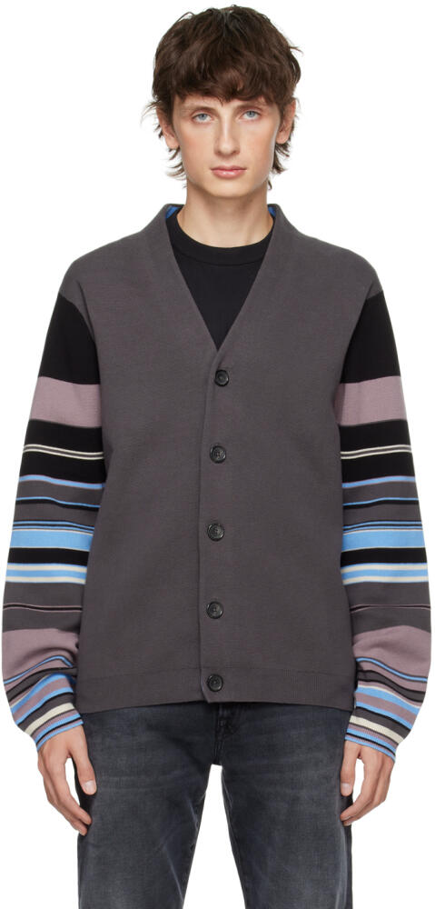 PS by Paul Smith Gray Striped Cardigan Cover