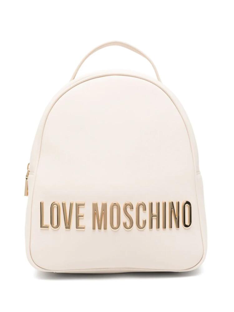 Love Moschino logo-lettering backpack - Neutrals Cover