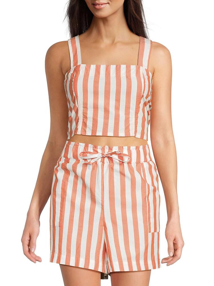 Kensie Women's Striped Brallette - Peach Stripe Cover