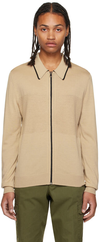 PS by Paul Smith Beige Zip Sweater Cover